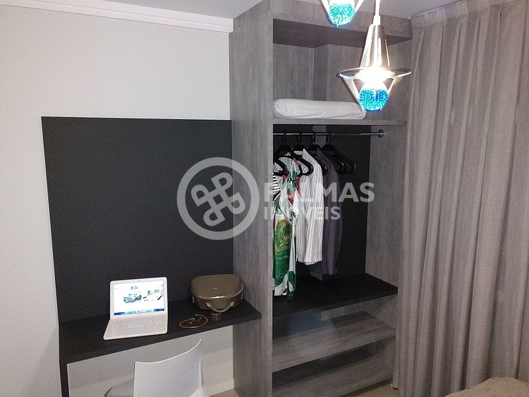 Lindo apartamento de 2 quartos com churrasqueira no centro